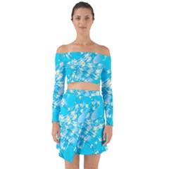 Pop Art Neuro Light Off Shoulder Top With Skirt Set by essentialimage365