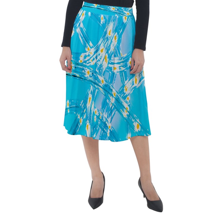 Pop Art Neuro Light Classic Velour Midi Skirt 