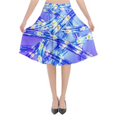 Pop Art Neuro Light Flared Midi Skirt by essentialimage365