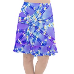 Pop Art Neuro Light Fishtail Chiffon Skirt