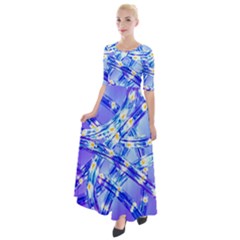 Pop Art Neuro Light Half Sleeves Maxi Dress