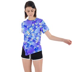 Pop Art Neuro Light Asymmetrical Short Sleeve Sports Tee by essentialimage365