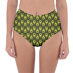 Avocados Reversible High-waist Bikini Bottoms by Sparkle