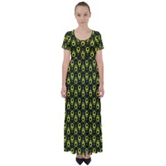 Avocados High Waist Short Sleeve Maxi Dress by Sparkle