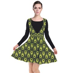 Avocados Plunge Pinafore Dress by Sparkle