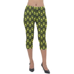 Avocados Lightweight Velour Capri Leggings  by Sparkle