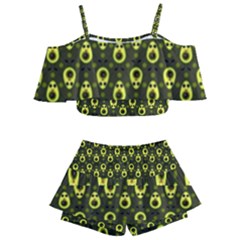 Avocados Kids  Off Shoulder Skirt Bikini by Sparkle