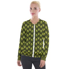 Avocados Velvet Zip Up Jacket by Sparkle