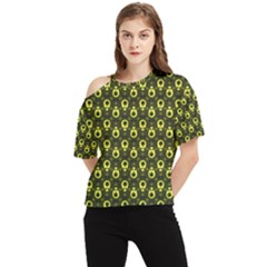 Avocados One Shoulder Cut Out Tee