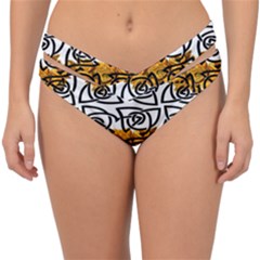 Digital Flowers Double Strap Halter Bikini Bottom