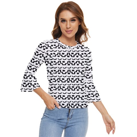 Blockify Bell Sleeve Top by Sparkle