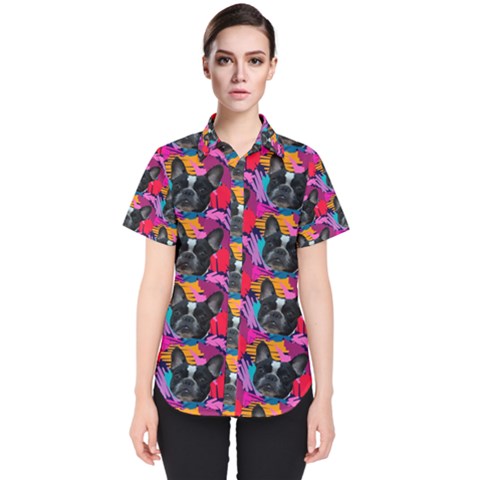 Doggy Women s Short Sleeve Shirt by Sparkle