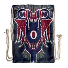 Fantasy Sketchy Drawing Mask Artwork Drawstring Bag (large)