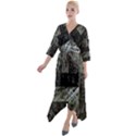 Brakkett Quarter Sleeve Wrap Front Maxi Dress View1