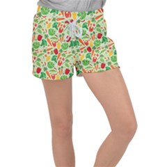 Vegetables Love Velour Lounge Shorts by designsbymallika