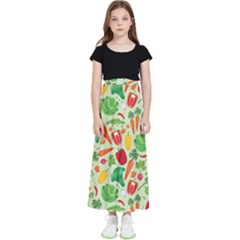 Vegetables Love Kids  Flared Maxi Skirt by designsbymallika