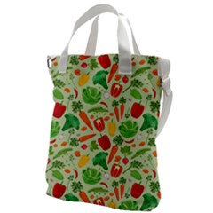 Vegetables Love Canvas Messenger Bag by designsbymallika