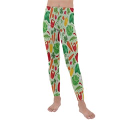 Vegetables Love Kids  Lightweight Velour Leggings by designsbymallika