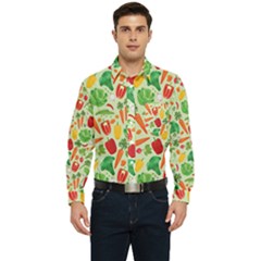 Vegetables Love Men s Long Sleeve Pocket Shirt 