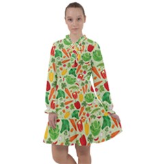 Vegetables Love All Frills Chiffon Dress by designsbymallika