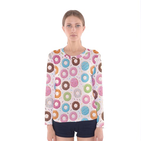 Donuts Love Women s Long Sleeve Tee by designsbymallika