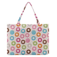 Donuts Love Zipper Medium Tote Bag by designsbymallika