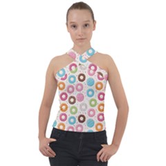 Donuts Love Cross Neck Velour Top by designsbymallika