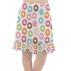 Donuts Love Fishtail Chiffon Skirt by designsbymallika