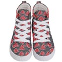 Red Black Waves Kids  Hi-Top Skate Sneakers View1