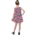 Red Black Waves Kids  Summer Dress View2