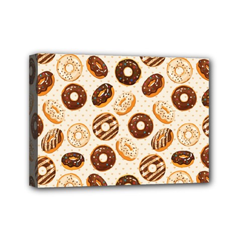 Chocolate Donut Love Mini Canvas 7  X 5  (stretched) by designsbymallika