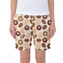 Chocolate Donut Love Women s Basketball Shorts by designsbymallika