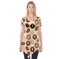 Chocolate Donut Love Short Sleeve Tunic  by designsbymallika