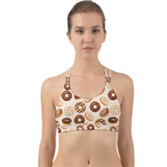 Chocolate Donut Love Back Web Sports Bra by designsbymallika