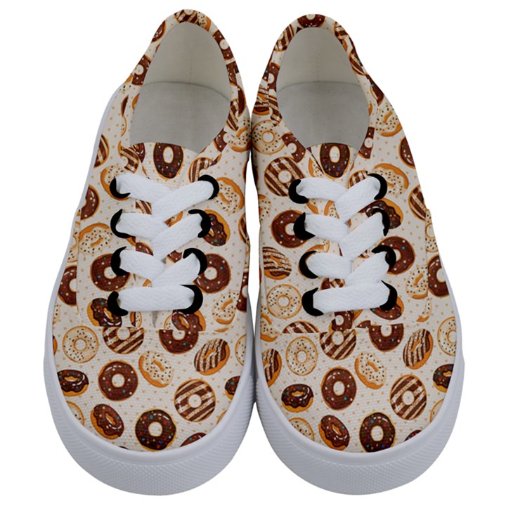 Chocolate Donut Love Kids  Classic Low Top Sneakers