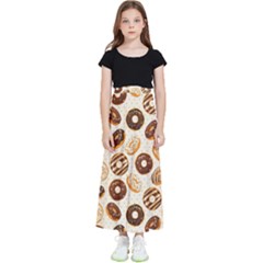 Chocolate Donut Love Kids  Flared Maxi Skirt by designsbymallika