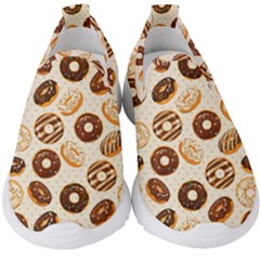 Chocolate Donut Love Kids  Slip On Sneakers by designsbymallika