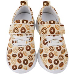 Chocolate Donut Love Kids  Velcro Strap Shoes by designsbymallika