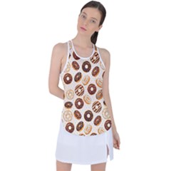 Chocolate Donut Love Racer Back Mesh Tank Top by designsbymallika