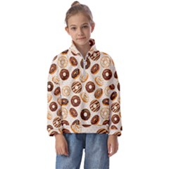 Chocolate Donut Love Kids  Half Zip Hoodie by designsbymallika