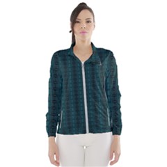 Teal Stripes Women s Windbreaker