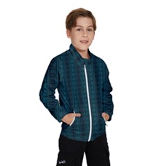 Teal Stripes Kids  Windbreaker