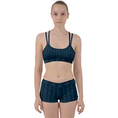 Teal Stripes Perfect Fit Gym Set