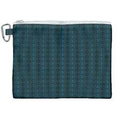 Teal Stripes Canvas Cosmetic Bag (xxl)