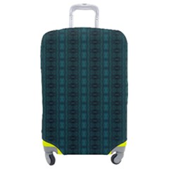 Teal Stripes Luggage Cover (medium) by JustJoArt