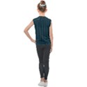 Teal Stripes Kids  Mesh Tank Top View2