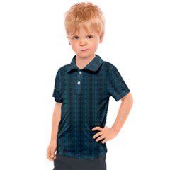 Teal Stripes Kids  Polo Tee