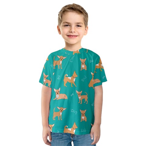 Cute Chihuahua Dogs Kids  Sport Mesh Tee by SychEva