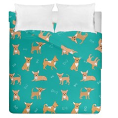 Cute Chihuahua Dogs Duvet Cover Double Side (queen Size) by SychEva