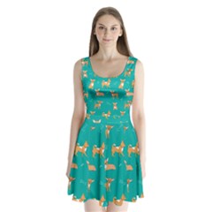 Cute Chihuahua Dogs Split Back Mini Dress  by SychEva